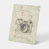 Signe De Table Baby's Breath Boho Social Media Photo Ajouter Hash (Recto)