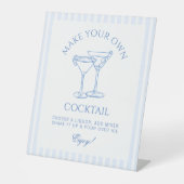 Signe De Table Bachelorette Côtière Faites Votre Propre Cocktail (Recto)