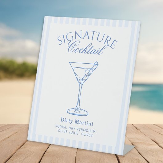 Signe De Table Bachelorette Côtière Signature Cocktail