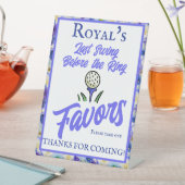 Signe De Table Bachelorette Party Fête des mariées Golf Blue Flor (In SItu)