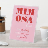 Signe De Table Bachelorette Rose & Rouge Gras Week-end Bar Mimosa (In SItu)