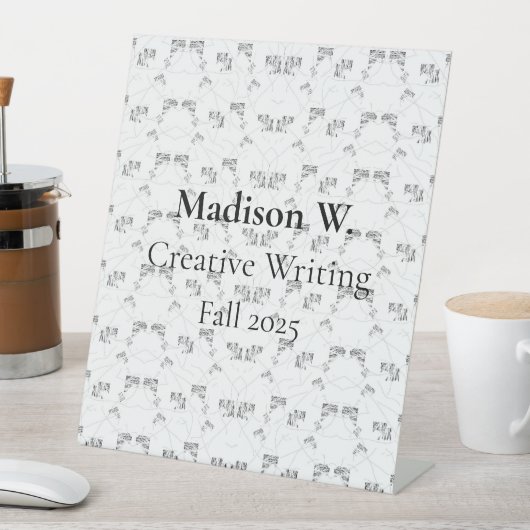 Signe De Table Back-to-School Minimal Line Pattern | Summer (In SItu)