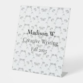 Signe De Table Back-to-School Minimal Line Pattern | Summer (Recto)