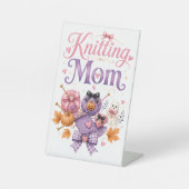 Signe De Table Badge de Maman Tricoteuse d'Halloween (Recto)