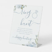 Signe De Table Bague florale bleu Dusty chasse jeu de douche nupt (Recto)