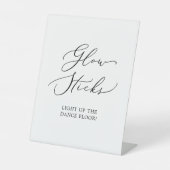 Signe De Table Baguette de Mariage de calligraphie noire délicate (Recto)