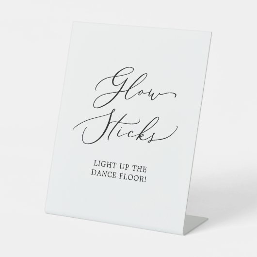 Signe De Table Baguette de Mariage de calligraphie noire délicate (Recto)