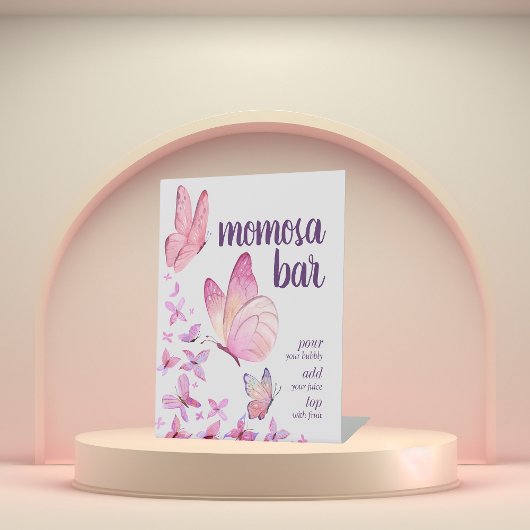 Signe De Table Baisers à papillon et voeux pour bébé | Momosa Bar