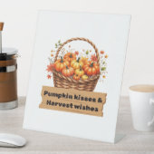 Signe De Table Baisers citrouilles et souhaits de récolte Automne (In SItu)