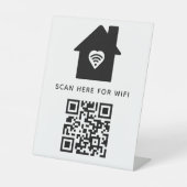 Signe De Table Balayage de code QR Wifi pour connecter auto-adhés (Recto)