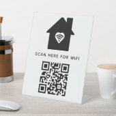 Signe De Table Balayage de code QR Wifi pour connecter auto-adhés (In SItu)