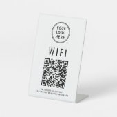 Signe De Table Balayage du logo professionnel du code QR Wifi pou (Recto)