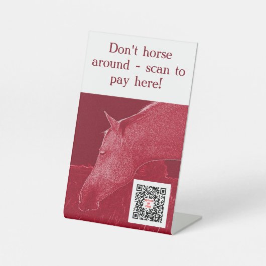 Signe De Table Balayage Électronique Fundy Pour Payer Le Code QR (Recto)