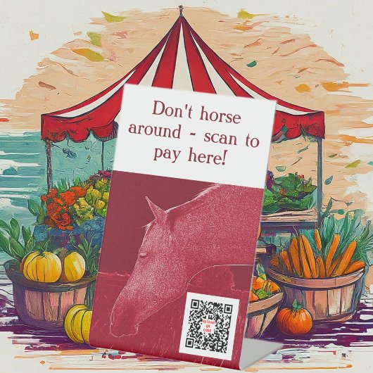 Signe De Table Balayage Électronique Fundy Pour Payer Le Code QR