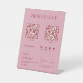 Signe De Table Balayage rose pâle à payer (Recto)