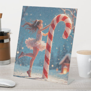 Signe De Table Ballerina Anime Fille et Sucre de canne Noël