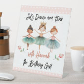 Signe De Table Ballerina Ballet fille d'anniversaire (In SItu)