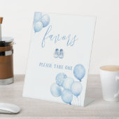 Signe De Table Ballons Bleus Baby shower Faveurs Cachet (In SItu)