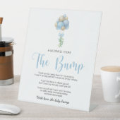 Signe De Table Ballons Bleus Un Message De Bébé (In SItu)