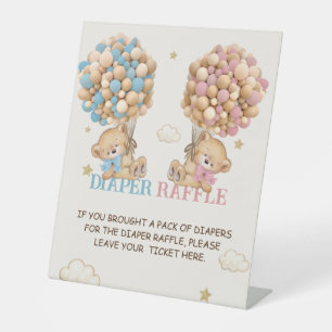 Signe De Table Ballons d'ours Bearly Wait Diaper Raffin