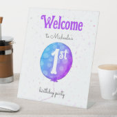 Signe De Table Ballons simples mignonnes 1er anniversaire Bienven (In SItu)