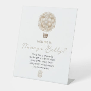 Signe De Table Balloon Beige Hot Air Quelle est la taille du vent