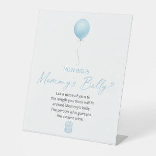 Signe De Table Balloon bleu à quel point le ventre de maman est g