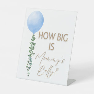 Signe De Table Balloon bleu Aquarelle Garçon Baby shower Piédesta