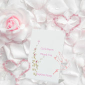 Signe De Table Baptême floral élégance délicate