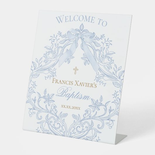 Signe De Table Baptism welcome sign (Recto)