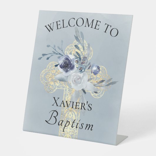 Signe De Table Baptism welcome sign (Recto)