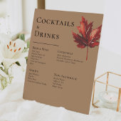 Signe De Table Bar à boissons Mariage en terre cuite d'automne si
