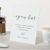 Signe De Table Bar à boissons ouvert de mariage à calligraphie mo (In SItu)