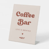 Signe De Table Bar à café Peach Pink Mariage (Recto)