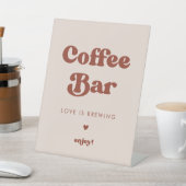 Signe De Table Bar à café Peach Pink Mariage (In SItu)