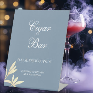 Signe De Table Bar à cigares Mariage Symphonie Florale Intemporel