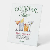 Signe De Table Bar à cocktails Green & Red Classy (Recto)