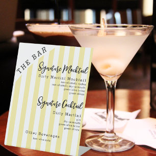 Signe De Table Bar à Cocktails Mocktail Boissons Signature 2