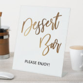 Signe De Table Bar à desserts Simple Or Typographie Manuscrite (In SItu)