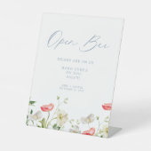 Signe De Table Bar à fleurs ouvert (Recto)