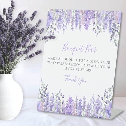 Signe De Table Bar à fleurs Purple Bouquet