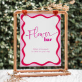 Signe De Table Bar à Fleurs Roses Wavy Faire un Bouquet Faveurs