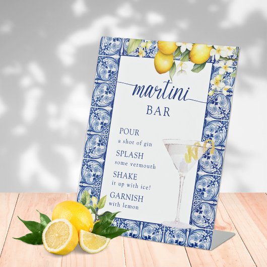 Signe De Table Bar à Martini pour la douche de mariée Main Squeez