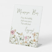 Signe De Table Bar à Mimosa Fête de Mariage Champêtre (Recto)