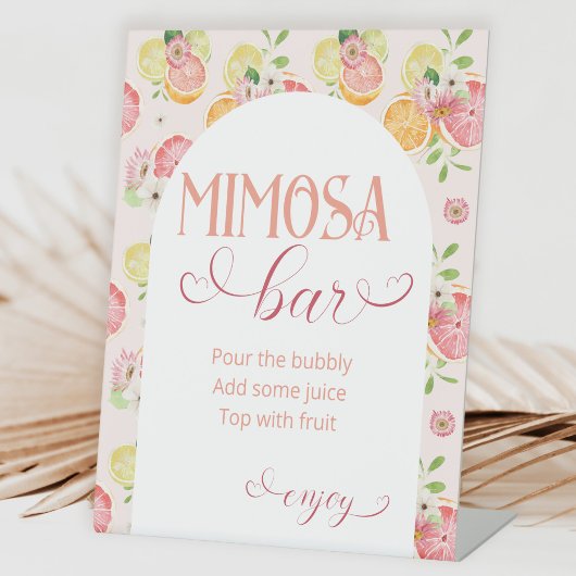 Signe De Table Bar à Mimosa pour Brunch de Mariage