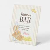 Signe De Table Bar à Mimosa pour Mariage Beurre Ensemble (Recto)