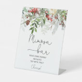 Signe De Table Bar à mimosa pour mariage champêtre Evergreen (Recto)
