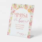 Signe De Table Bar à Mimosa pour un Brunch de Fiançailles (Recto)