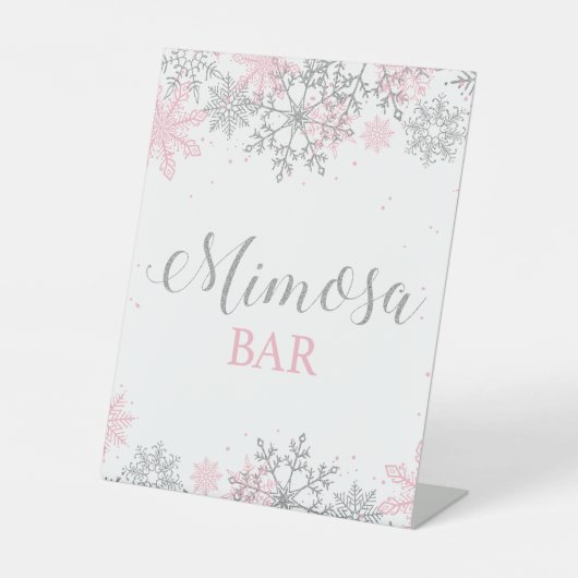 Signe De Table Bar à Mimosa Winter Onederland (Recto)