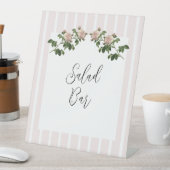 Signe De Table Bar à salade romantique Mariage rose doux (In SItu)